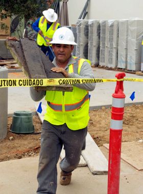 man with hardhat for safety